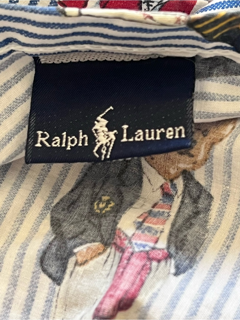 Vintage Ralph Lauren Polo Bear twin flat sheet frayed - Picture 6 of 7